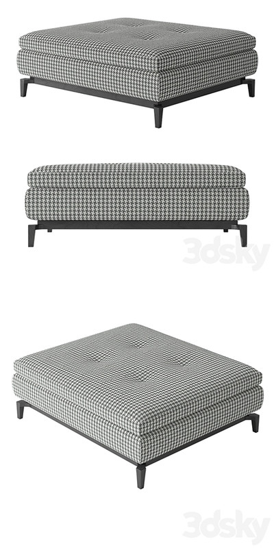 Minotti Andersen lovechair pouf